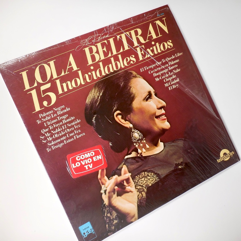 Lola Beltran La Reina LP Vinyl 15 Inolvidables Exitos Como Lo Vio En TV Spanish